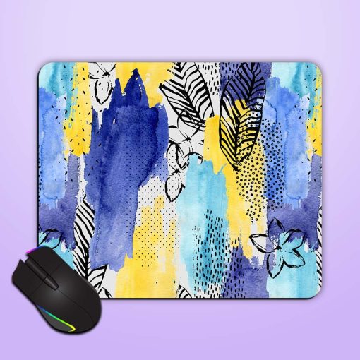 Geometric Watercolor Shape Mouse Pad Zapvi