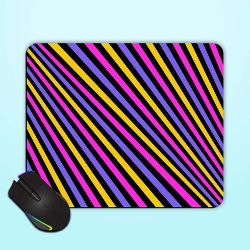 Diagonal Striped Pattern Mouse Pad Zapvi