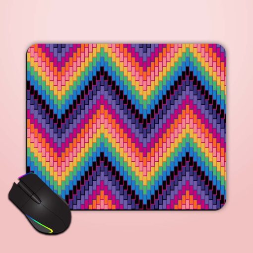 Herringbone Pattern Bright Mouse Pad Zapvi