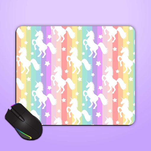 Cute White Unicorns Mouse Pad Zapvi