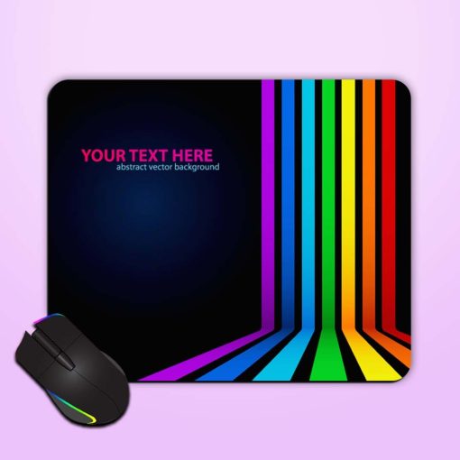 Rainbow Lines Background Mouse Pad Zapvi