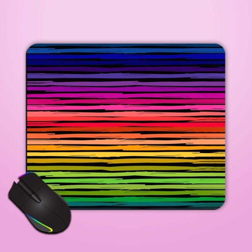 Rainbow Striped Seamless Mouse Pad Zapvi