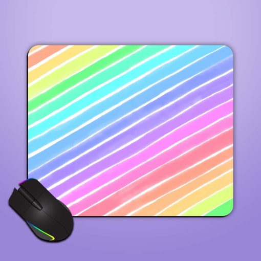 Rainbow Watercolor Illustration Mouse Pad Zapvi