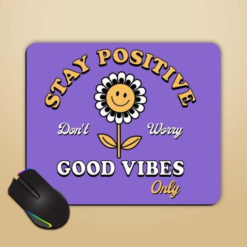 Retro Positive Flower Mouse Pad Zapvi