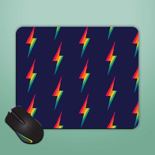 Rainbow Lightning Bolt Mouse Pad Zapvi