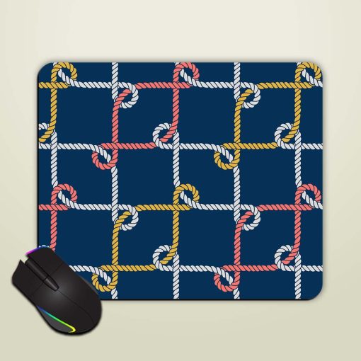 Seamless Nautical Rope Mouse Pad Zapvi