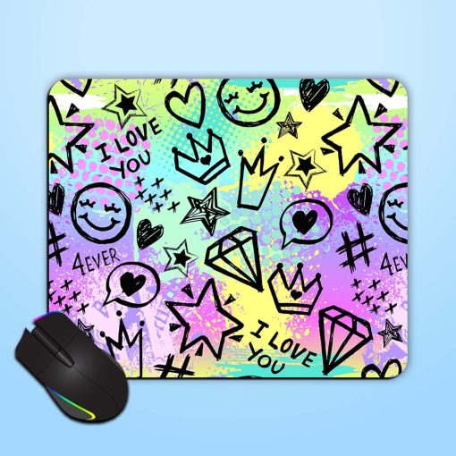 Bright Seamless Pattern Mouse Pad Zapvi