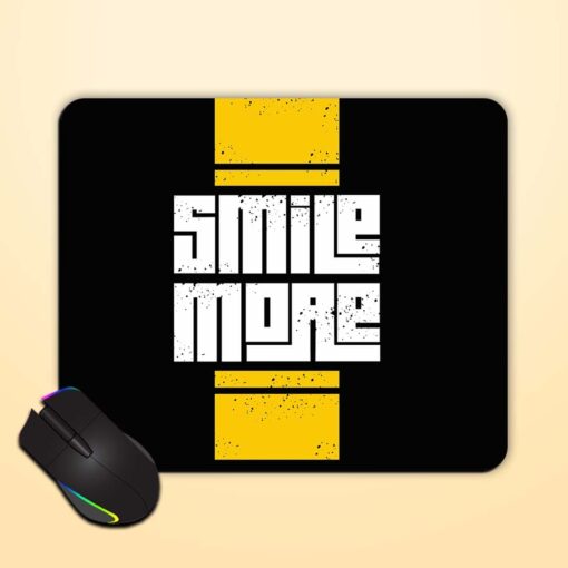 Smile More Typography Mouse Pad Zapvi