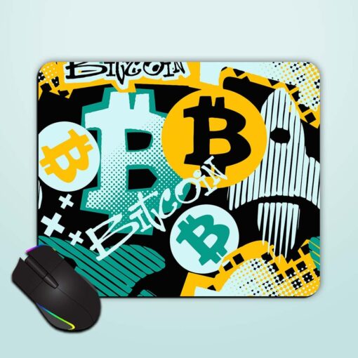 Bitcoin Doodle Style Mouse Pad Zapvi