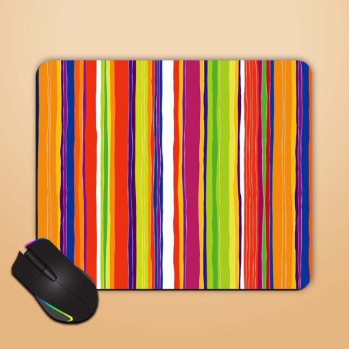 Abstract Colorful Stripes Mouse Pad Zapvi