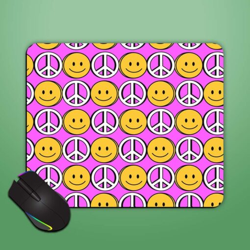 Smile Face Peace Mouse Pad Zapvi