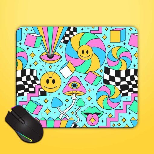 Trippy Rainbow 60S Mouse Pad Zapvi