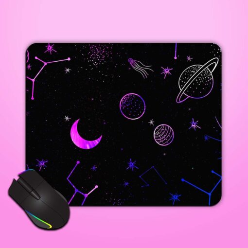 Neon Galaxy Art Mouse Pad Zapvi