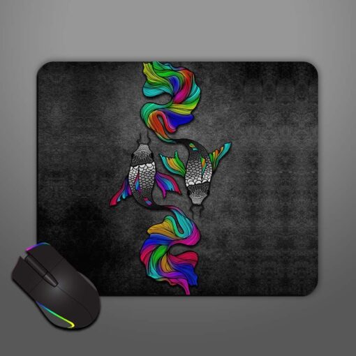 Fish With Colorful Mouse Pad Zapvi