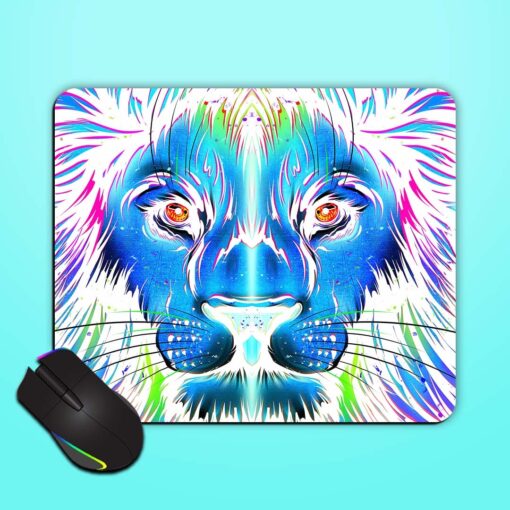 Neon Lion Mouse Pad Zapvi