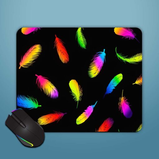 Neon Feather Mouse Pad Zapvi