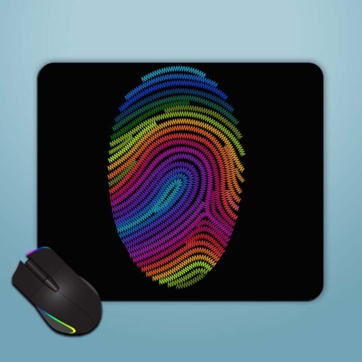 Rainbowcolor Thumbprint Mouse Pad Zapvi