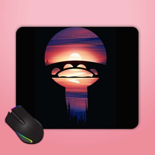 Bridge With Sunset Mouse Pad Zapvi