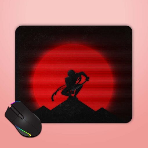 Ninja On Mountain Mouse Pad Zapvi