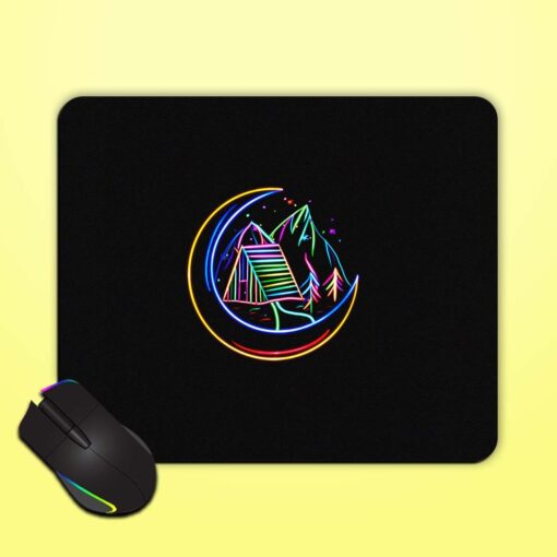 Neon Mountain Symball Mouse Pad Zapvi