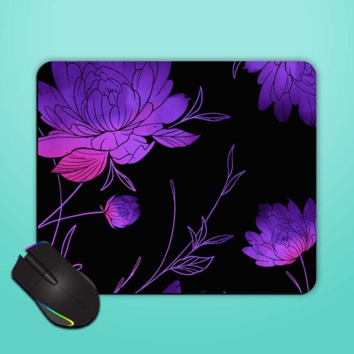 Neon Lotus Mouse Pad Zapvi