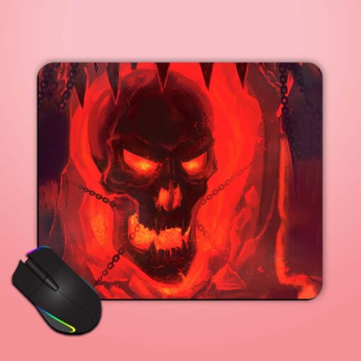 Skull Fire Mouse Pad Zapvi