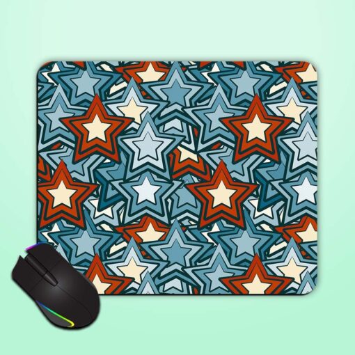 Blue Stars Seamless Mouse Pad Zapvi