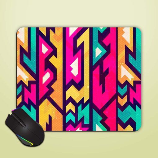 Colored Futurist Seamless Mouse Pad Zapvi