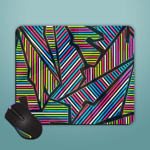 Neon Geometric Seamless Mouse Pad Zapvi