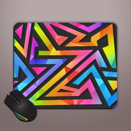 Rainbow Geometric Seamless Mouse Pad Zapvi