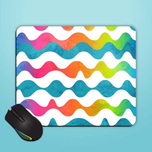 Rainbow Wave Seamless Mouse Pad Zapvi