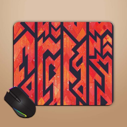 Red Color Tribal Mouse Pad Zapvi