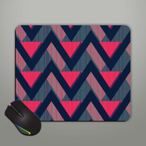 Red Zigzag Seamless Mouse Pad Zapvi