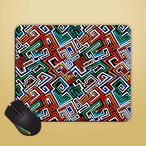 Abstract Maze Seamless Mouse Pad Zapvi