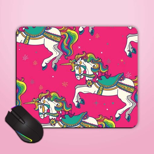 Amusement Park Carousel Mouse Pad Zapvi