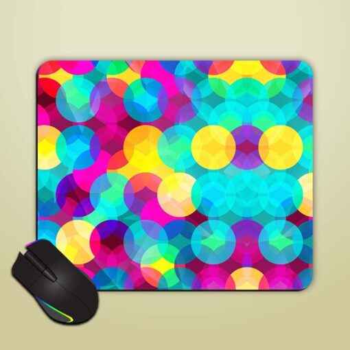 Colored Circle Seamless Mouse Pad Zapvi