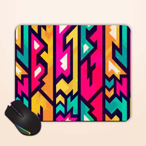 Colored Futurist Seamless Mouse Pad Zapvi