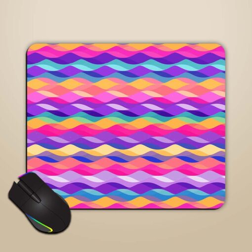 Colored Wave Vector Mouse Pad Zapvi