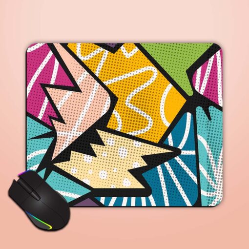 Colorful Abstract Geometric Mouse Pad Zapvi