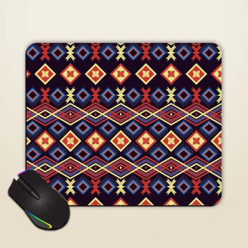 Geometric Mosaic Train Mouse Pad Zapvi