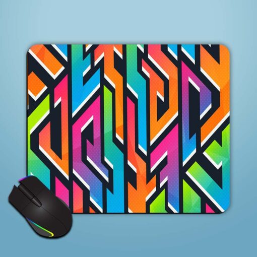 Graffiti Geometric Pattern Mouse Pad Zapvi