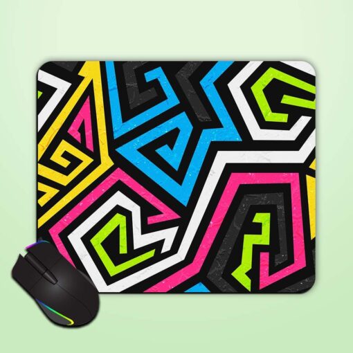 Graffiti Geometric Seamless Mouse Pad Zapvi