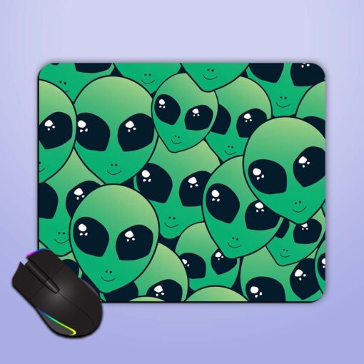 Green Gradient Alien Mouse Pad Zapvi