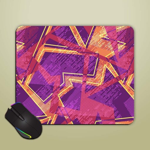 Grunge Geometric Pattern Mouse Pad Zapvi