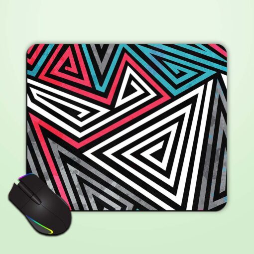 Grunge Triangle Spirals Mouse Pad Zapvi