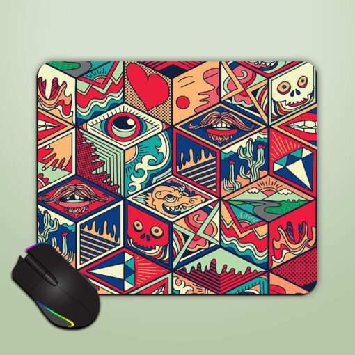 Hexagon Seamless Pattern Mouse Pad Zapvi