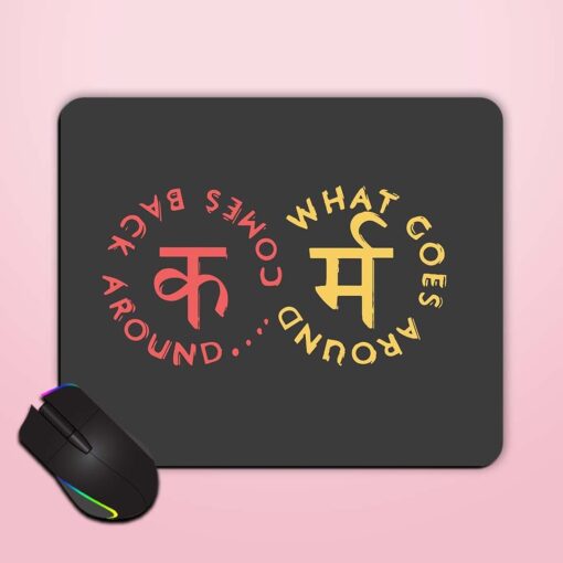 Karma Hindi Word Mouse Pad Zapvi