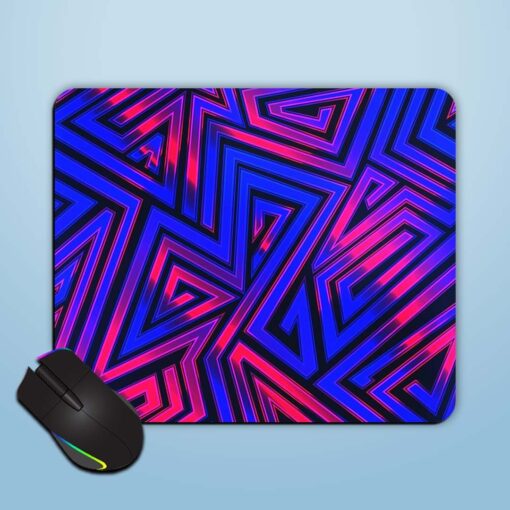 Light Neon Stripes Mouse Pad Zapvi