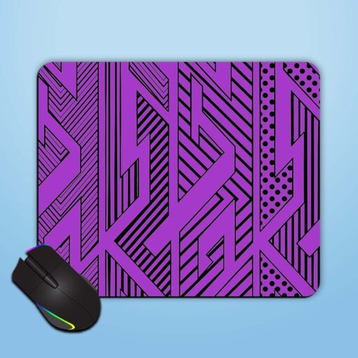 Monochrome Pencil Geometric Mouse Pad Zapvi