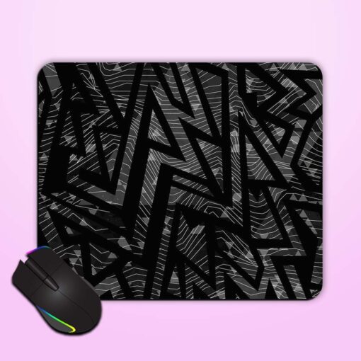 Monochrome Tribal Vector Mouse Pad Zapvi